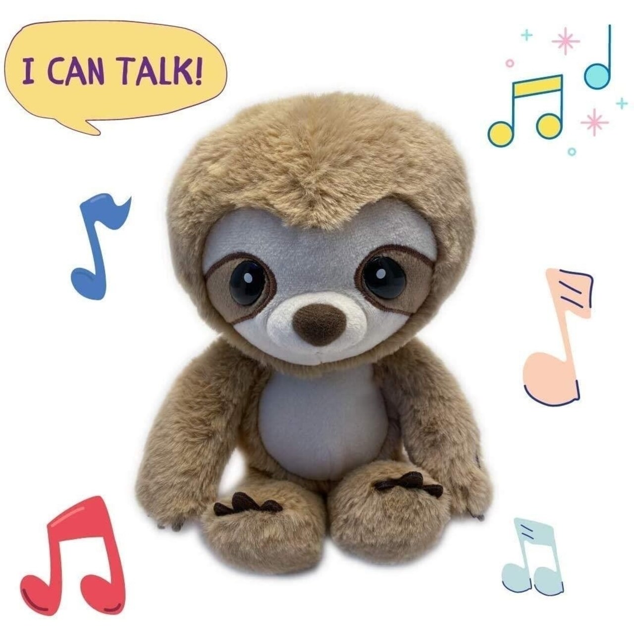 Mighty Mojo Sloth Mimic Talking Plush Toy Early Learning Kids Animal 12 Inch
